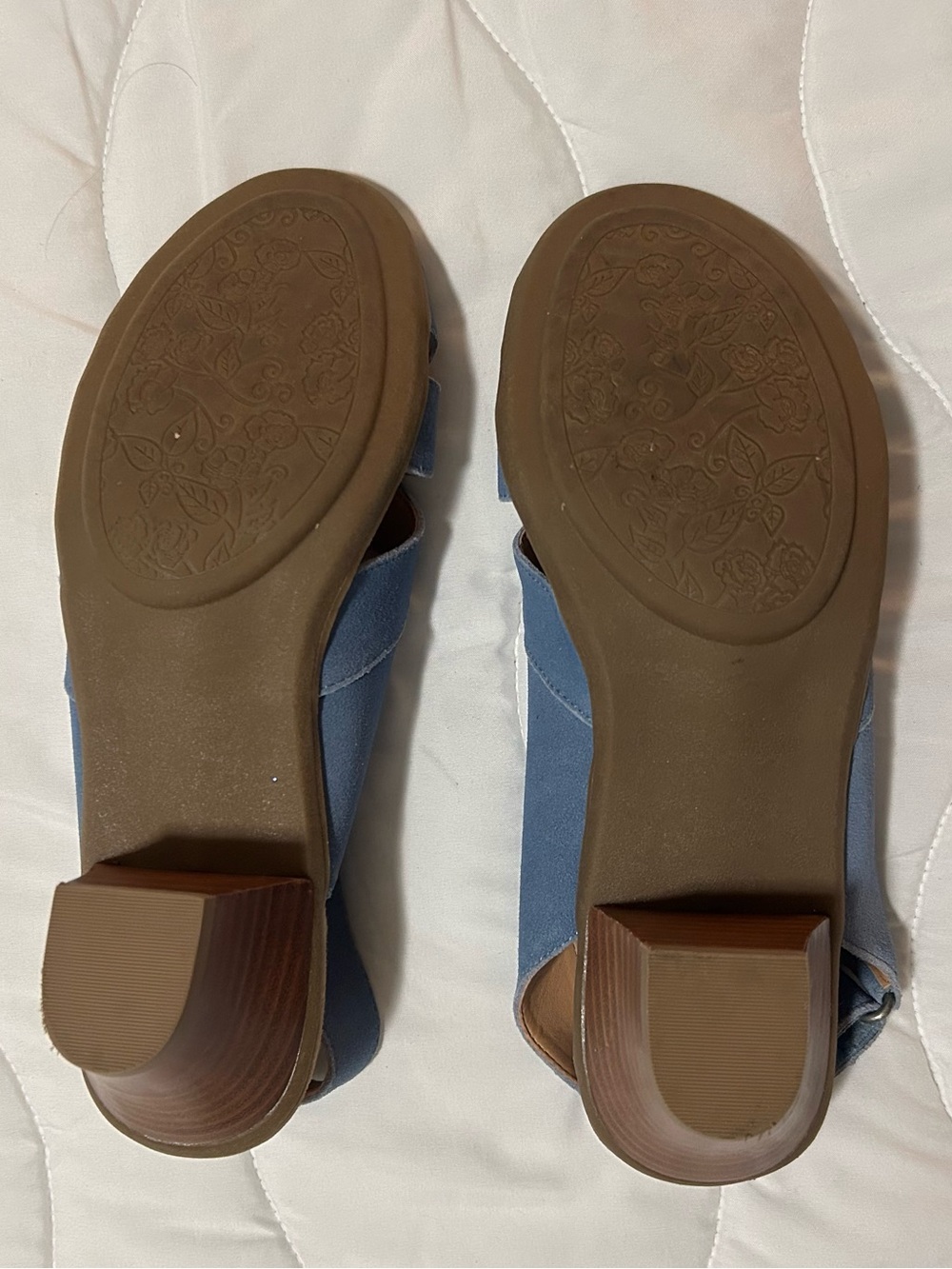 Blue Suede Leather Sandals - Picture 8 of 12